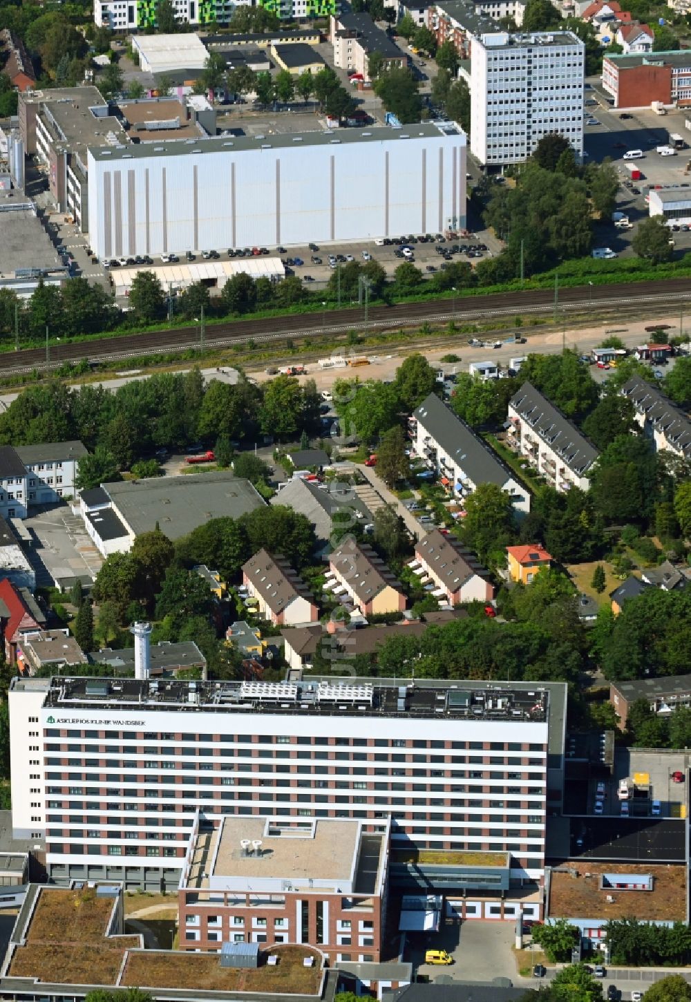 Hamburg von oben - Klinikgelände des Krankenhauses Asklepios Wandsbek im Ortsteil Marienthal in Hamburg, Deutschland