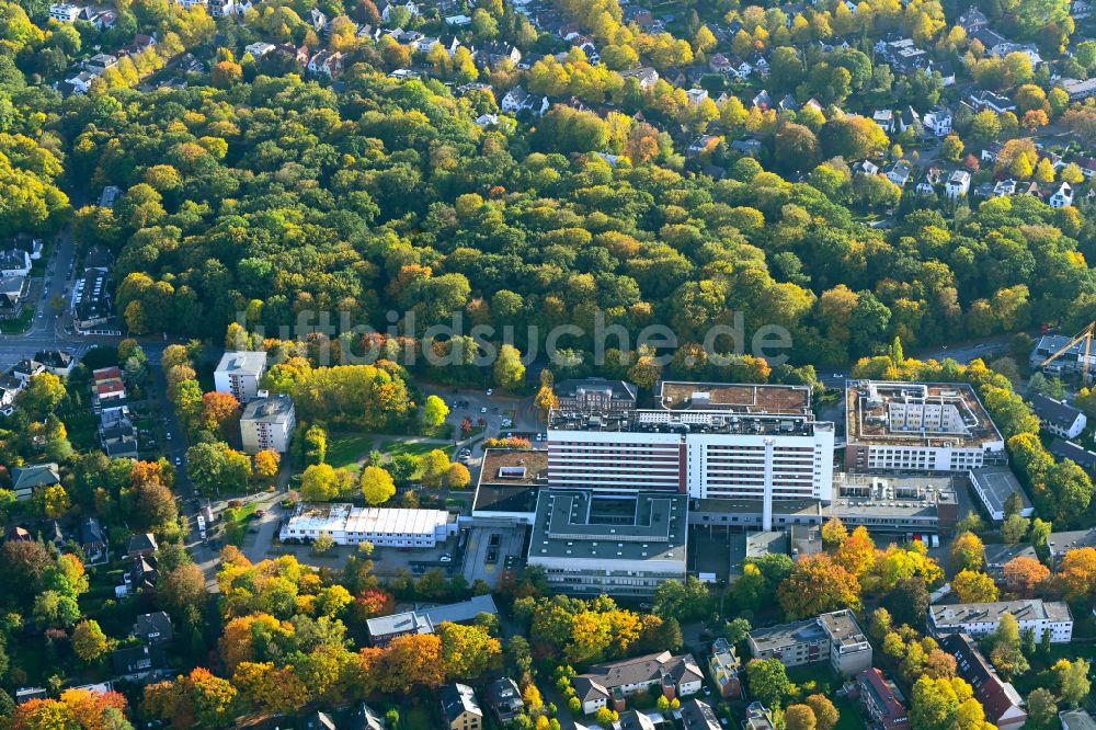 Hamburg von oben - Klinikgelände des Krankenhauses Asklepios Wandsbek im Ortsteil Marienthal in Hamburg, Deutschland