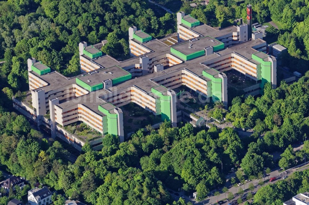 Luftbild München - Klinikgelände des Krankenhauses Bogenhausen in München im Bundesland Bayern, Deutschland