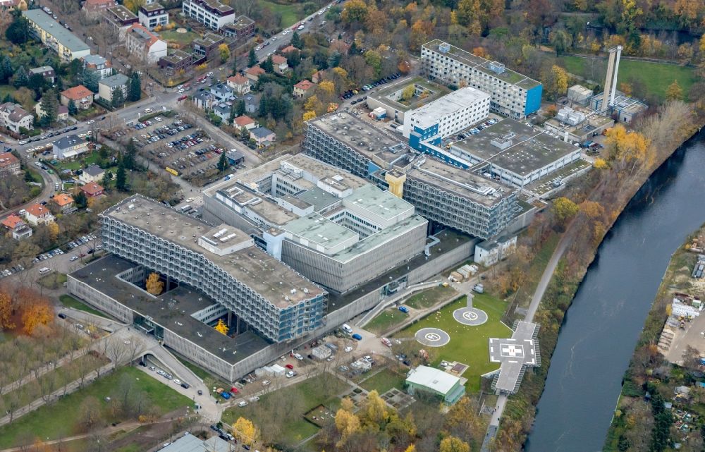 Luftbild Berlin - Klinikgelände des Krankenhauses Campus Benjamin Franklin in Steglitz in Berlin, Deutschland