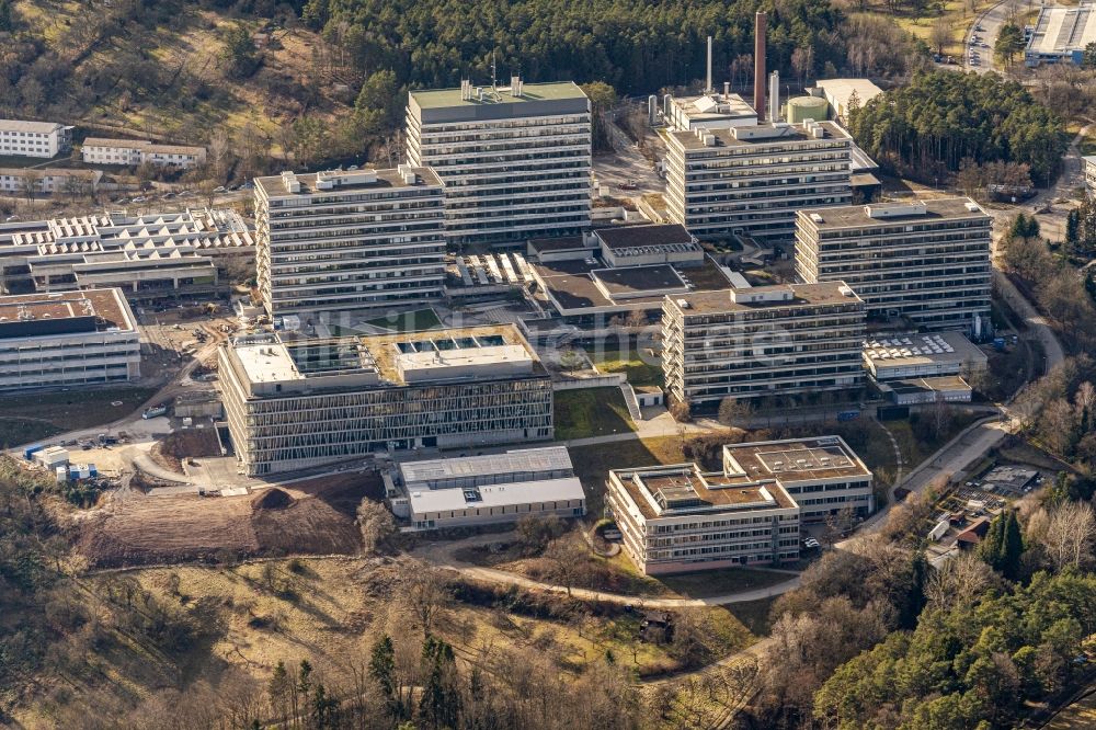 Tübingen von oben - Klinikgelände des Krankenhauses Campus der Universtätskliniken in Tübingen im Bundesland Baden-Württemberg, Deutschland