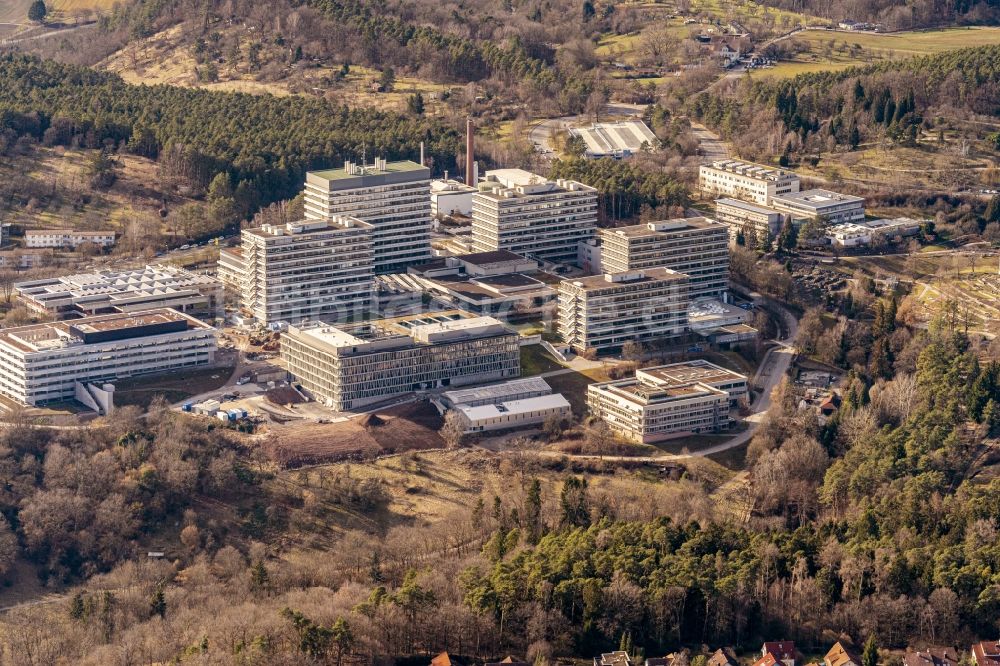 Tübingen aus der Vogelperspektive: Klinikgelände des Krankenhauses Campus der Universtätskliniken in Tübingen im Bundesland Baden-Württemberg, Deutschland