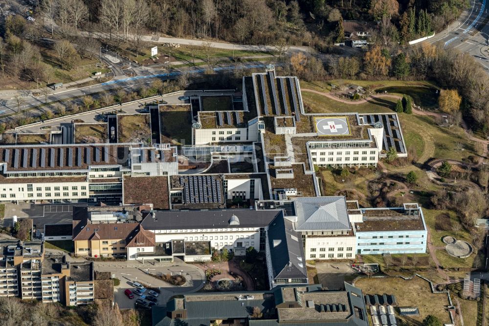 Luftaufnahme Tübingen - Klinikgelände des Krankenhauses Campus der Universtätskliniken in Tübingen im Bundesland Baden-Württemberg, Deutschland