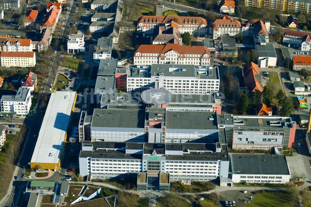Luftbild Cottbus - Klinikgelände des Krankenhauses Carl-Thiem-Klinikum Cottbus in Cottbus im Bundesland Brandenburg, Deutschland