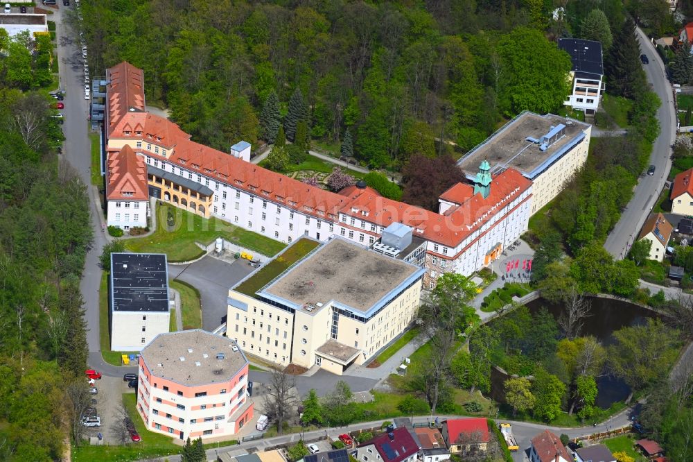 Luftaufnahme Görlitz - Klinikgelände des Krankenhauses St. Carolus in Görlitz im Bundesland Sachsen, Deutschland