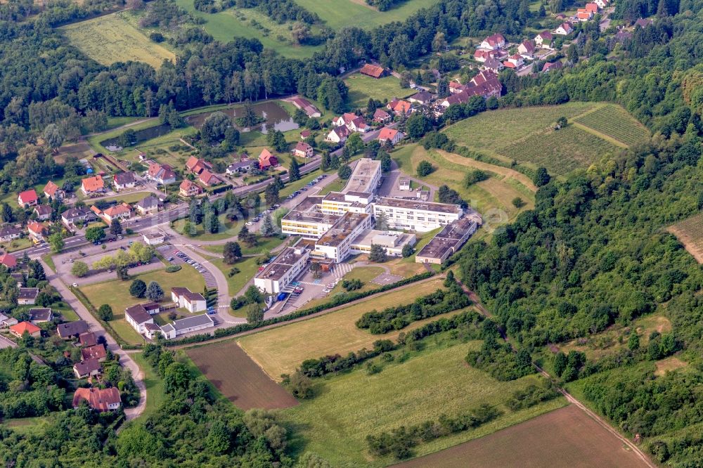 Wissembourg aus der Vogelperspektive: Klinikgelände des Krankenhauses Centre Hospitalier de la Lauter in Wissembourg in Grand Est, Frankreich