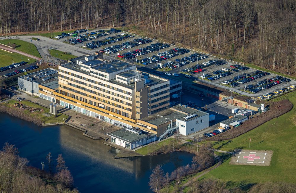 Werne aus der Vogelperspektive: Klinikgelände des Krankenhauses St. Christophorus-Krankenhaus in Werne im Bundesland Nordrhein-Westfalen, Deutschland