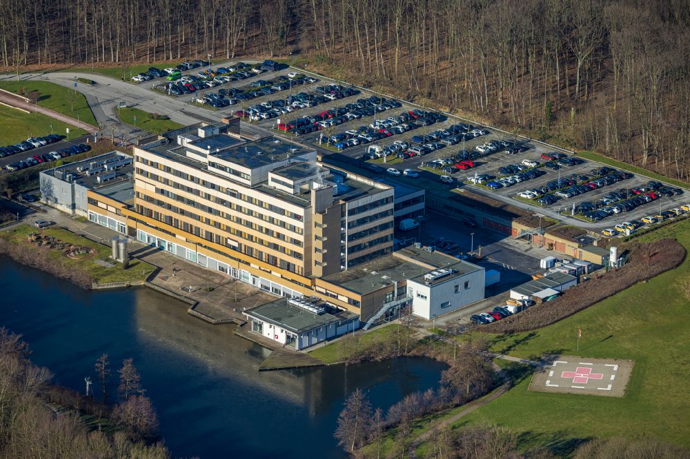 Luftbild Werne - Klinikgelände des Krankenhauses St. Christophorus-Krankenhaus in Werne im Bundesland Nordrhein-Westfalen, Deutschland
