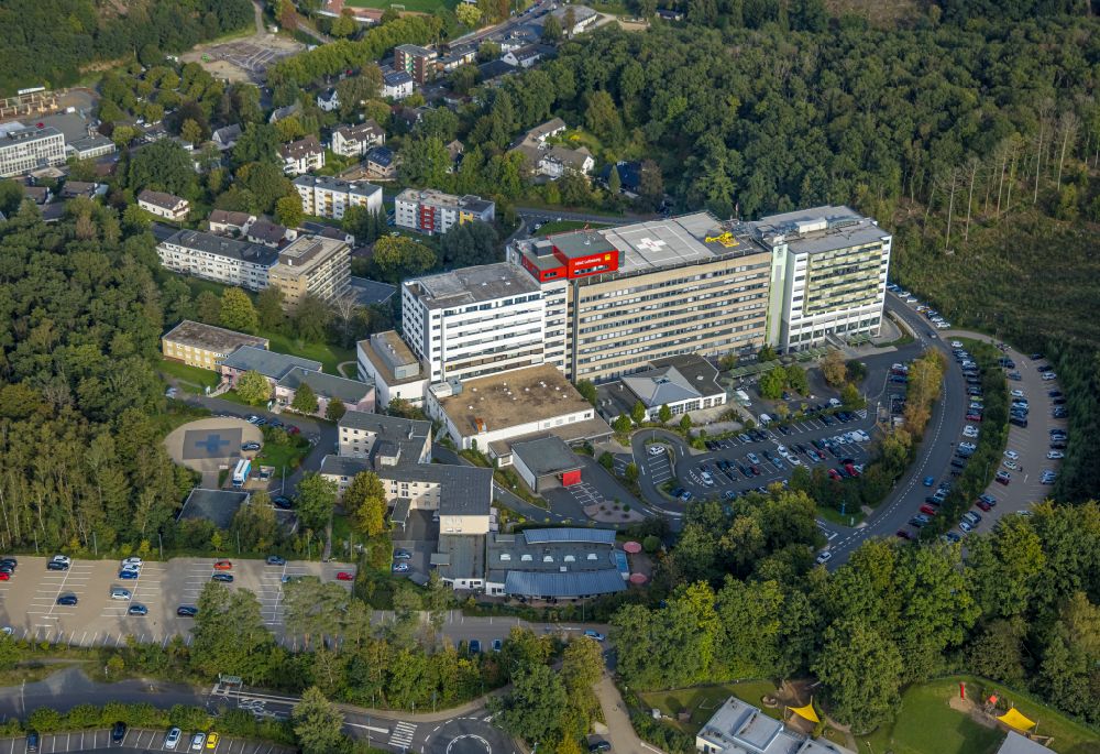 Luftaufnahme Siegen - Klinikgelände des Krankenhauses Diakonie Klinikum Jung-Stilling in Siegen im Bundesland Nordrhein-Westfalen, Deutschland