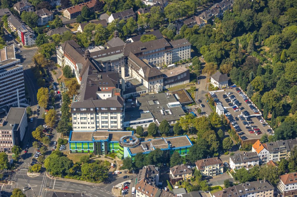 Luftaufnahme Essen - Klinikgelände des Krankenhauses Elisabeth-Krankenhaus Essen in Essen im Bundesland Nordrhein-Westfalen, Deutschland