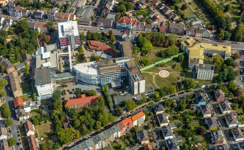 Luftbild Hamm - Klinikgelände des Krankenhauses Evangelisches Krankenhaus Hamm in Hamm im Bundesland Nordrhein-Westfalen, Deutschland