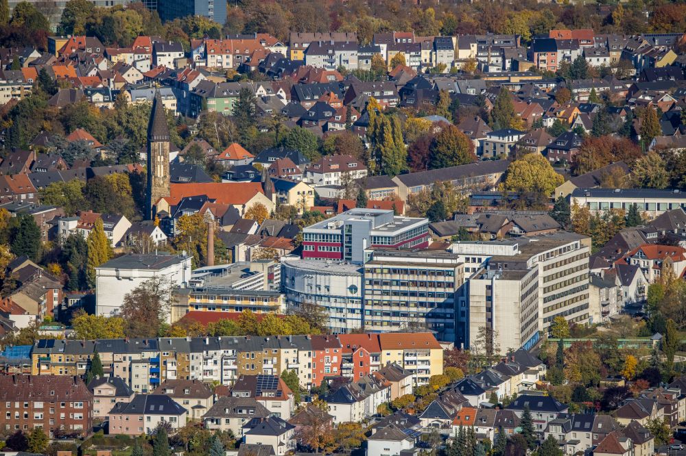 Hamm aus der Vogelperspektive: Klinikgelände des Krankenhauses Evangelisches Krankenhaus Hamm in Hamm im Bundesland Nordrhein-Westfalen, Deutschland