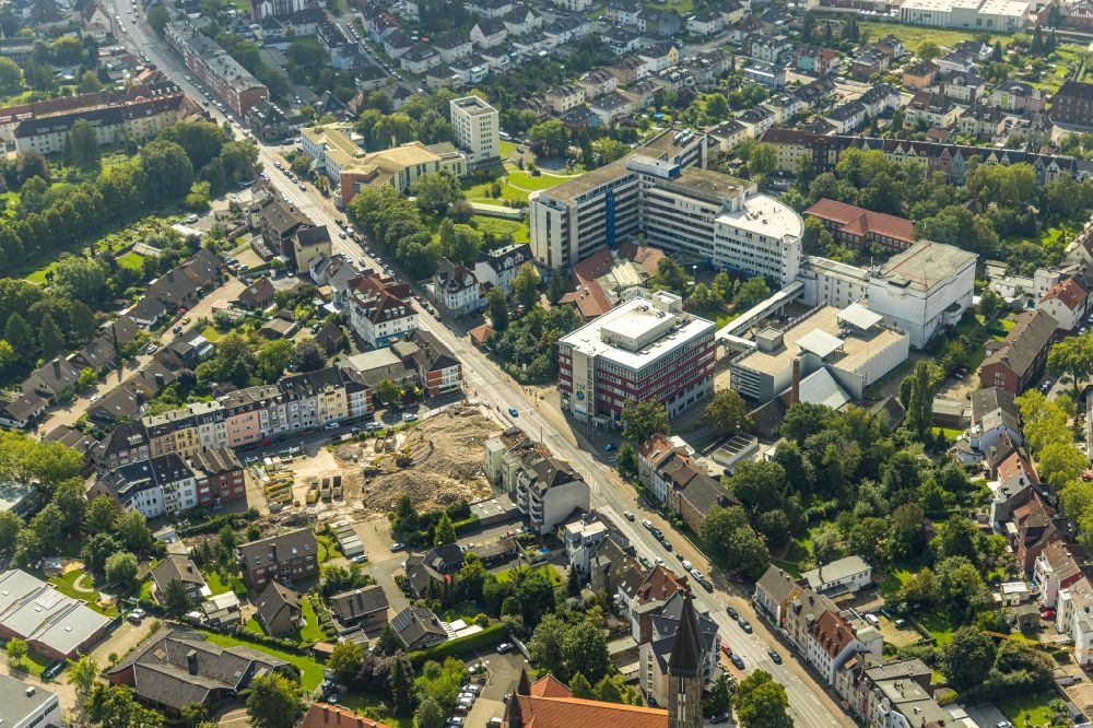 Luftaufnahme Hamm - Klinikgelände des Krankenhauses Evangelisches Krankenhaus Hamm in Hamm im Bundesland Nordrhein-Westfalen, Deutschland
