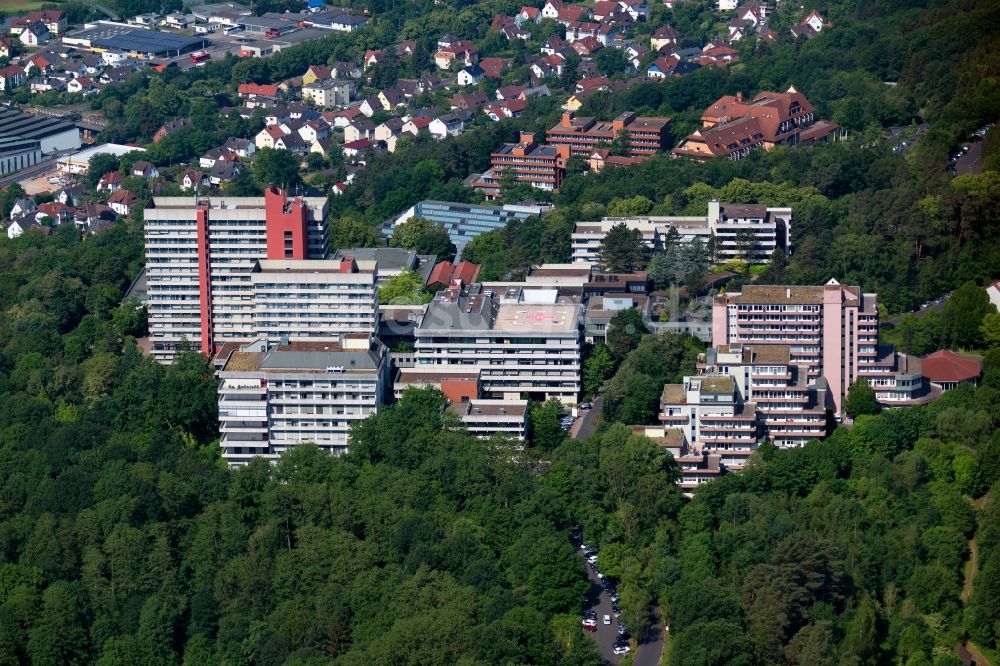 Luftbild Rotenburg an der Fulda - Klinikgelände des Krankenhauses Herz-Kreislauf-Zentrum Klinikum in Rotenburg an der Fulda im Bundesland Hessen, Deutschland