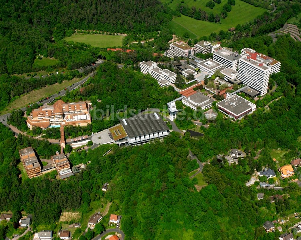 Luftbild Rotenburg an der Fulda - Klinikgelände des Krankenhauses Herz-Kreislauf-Zentrum Klinikum in Rotenburg an der Fulda im Bundesland Hessen, Deutschland
