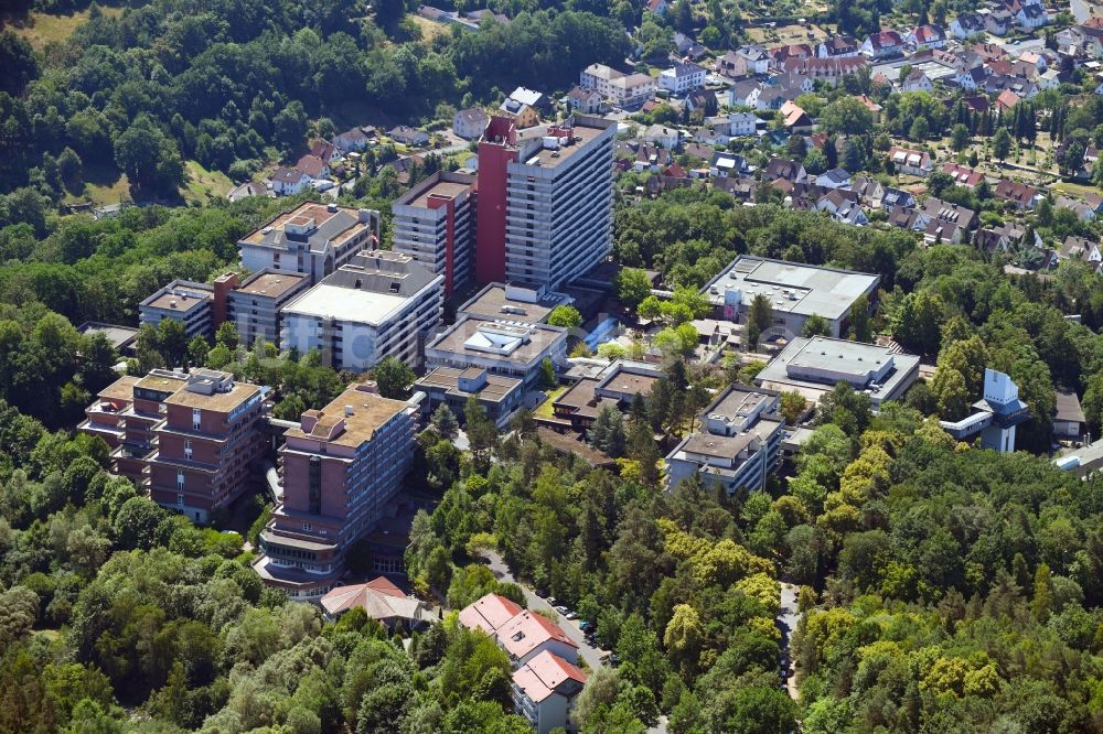 Rotenburg an der Fulda von oben - Klinikgelände des Krankenhauses Herz-Kreislauf-Zentrum in Rotenburg an der Fulda im Bundesland Hessen, Deutschland