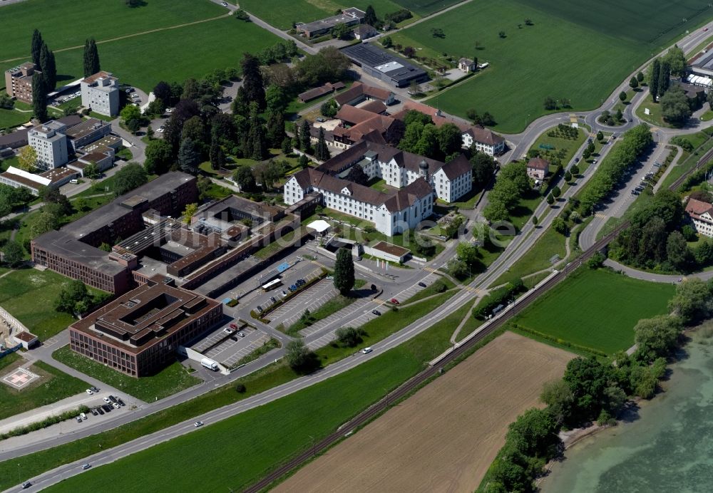 Luftaufnahme Münsterlingen - Klinikgelände des Krankenhauses Kantonsspital Münsterlingen in Münsterlingen im Kanton Thurgau, Schweiz