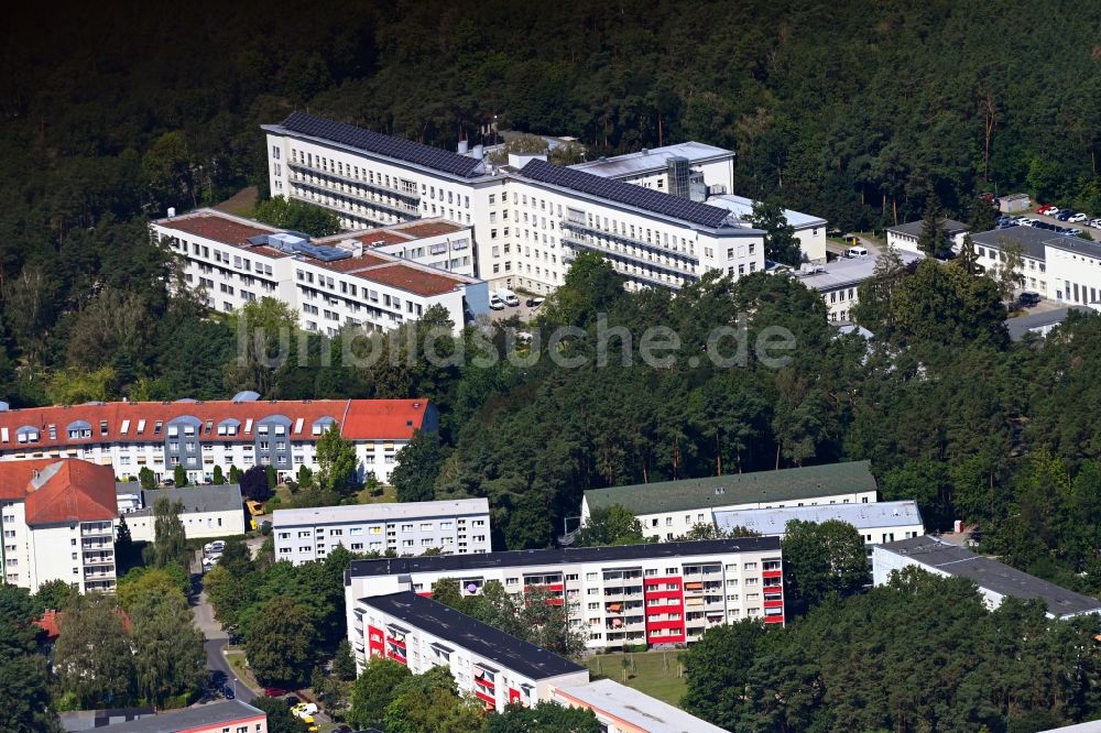 Hennigsdorf von oben - Klinikgelände des Krankenhauses Klinik Hennigsdorf in Hennigsdorf im Bundesland Brandenburg, Deutschland