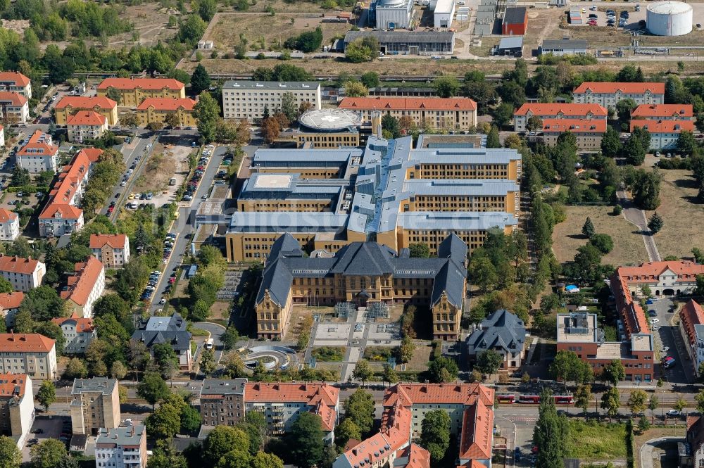Luftbild Halle (Saale) - Klinikgelände des Krankenhauses BG Klinikum Bergmannstrost in Halle (Saale) im Bundesland Sachsen-Anhalt, Deutschland