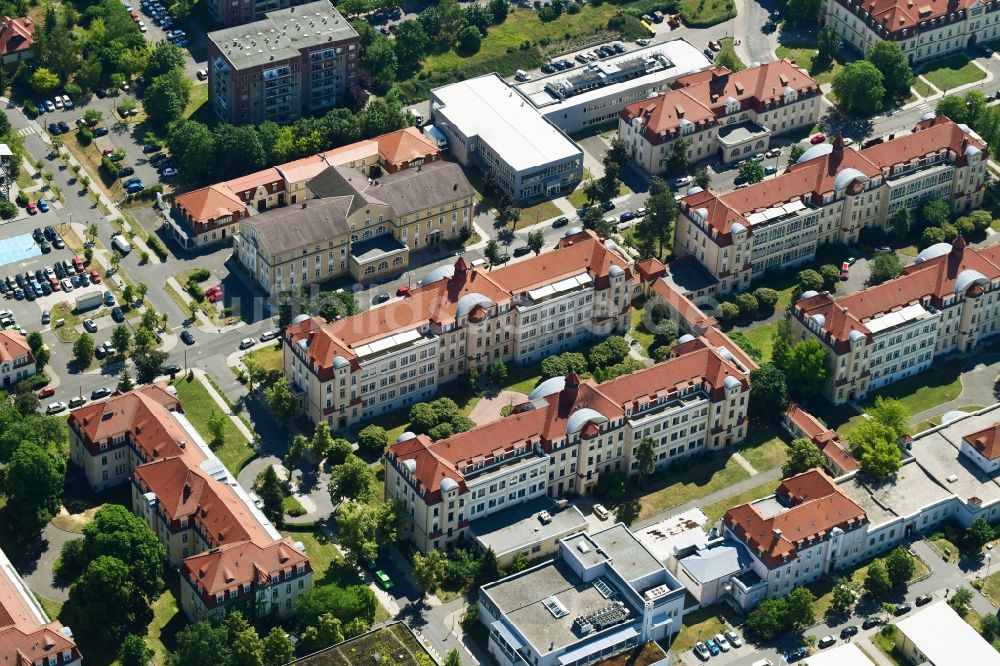 Luftaufnahme Leipzig - Klinikgelände des Krankenhauses Klinikum St. Georg in Leipzig im Bundesland Sachsen, Deutschland