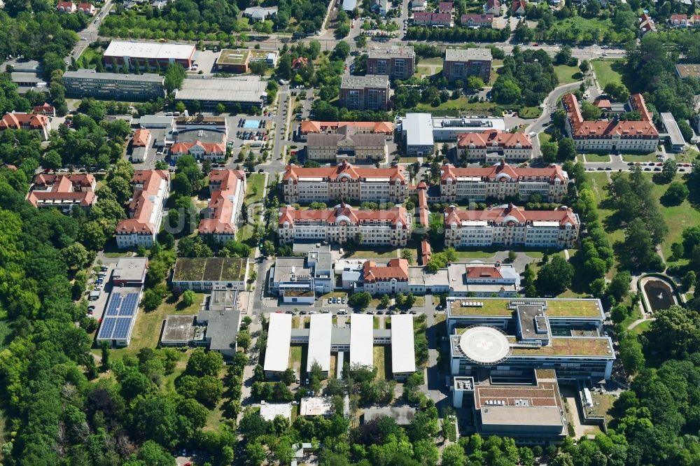 Leipzig von oben - Klinikgelände des Krankenhauses Klinikum St. Georg in Leipzig im Bundesland Sachsen, Deutschland