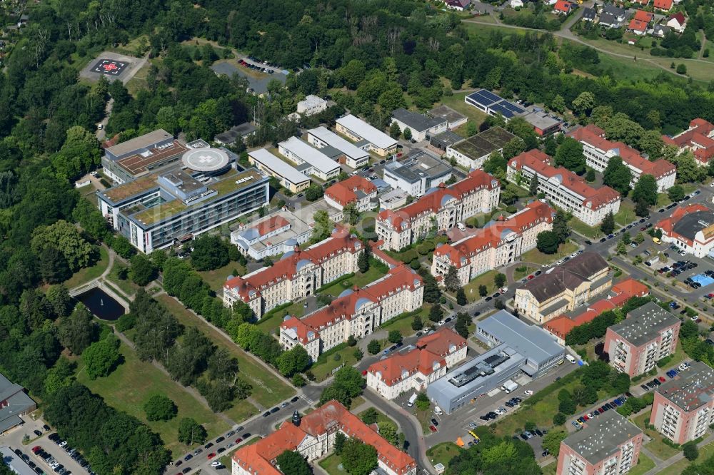 Luftaufnahme Leipzig - Klinikgelände des Krankenhauses Klinikum St. Georg in Leipzig im Bundesland Sachsen, Deutschland
