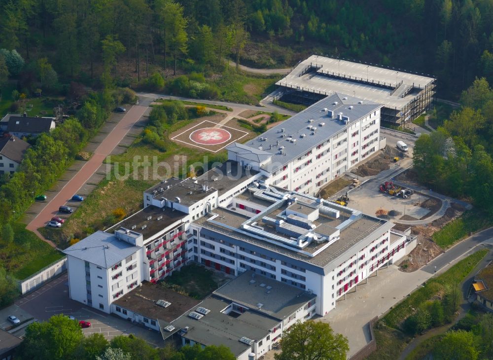 Luftbild Hann. Münden - Klinikgelände des Krankenhauses Klinikum Hann. Münden in Hann. Münden im Bundesland Niedersachsen, Deutschland