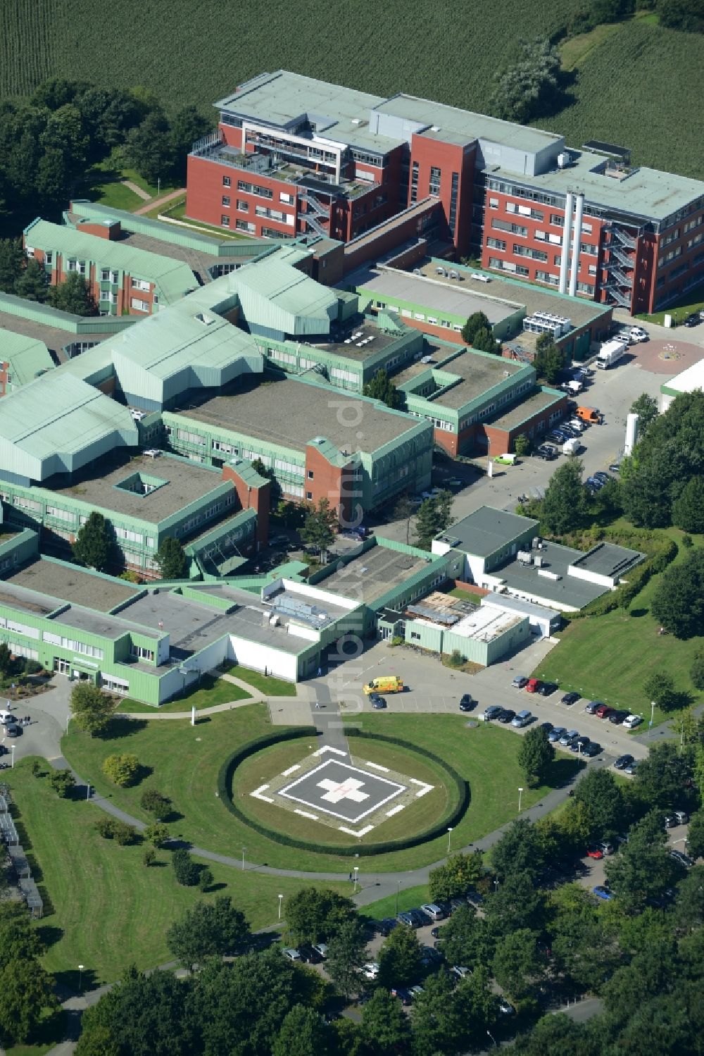 Luftaufnahme Osnabrück - Klinikgelände des Krankenhauses Klinikum Osnabrück in Osnabrück im Bundesland Niedersachsen