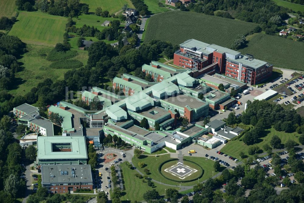 Osnabrück von oben - Klinikgelände des Krankenhauses Klinikum Osnabrück in Osnabrück im Bundesland Niedersachsen