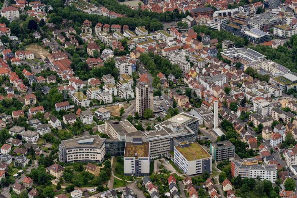 Luftaufnahme Reutlingen - Klinikgelände des Krankenhauses Klinikum am Steinenberg Reutlingen in Reutlingen im Bundesland Baden-Württemberg, Deutschland