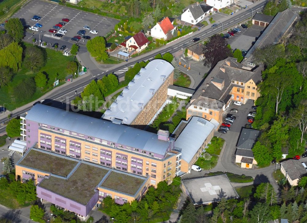 Luftaufnahme Sondershausen - Klinikgelände des Krankenhauses KMG Kliniken in Sondershausen im Bundesland Thüringen, Deutschland