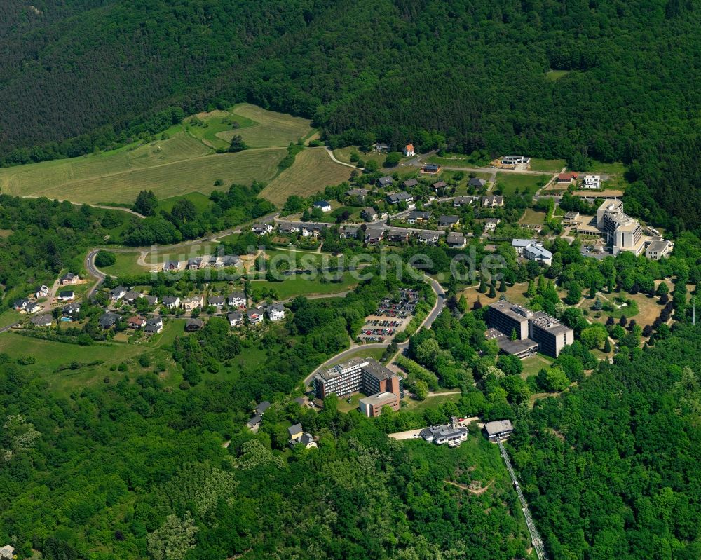 Luftaufnahme Bad Ems - Klinikgelände des Krankenhauses Lahntalklink in Bad Ems im Bundesland Rheinland-Pfalz