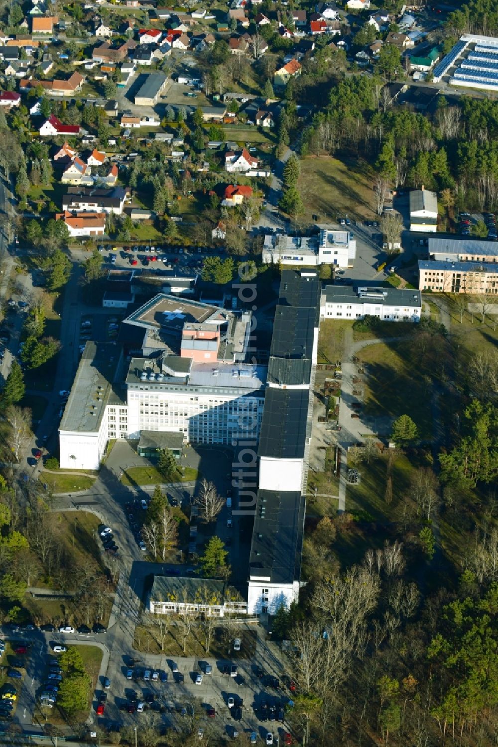 Luftbild Hoyerswerda - Klinikgelände des Krankenhauses Lausitzer Seenland Klinikum in Hoyerswerda im Bundesland Sachsen, Deutschland