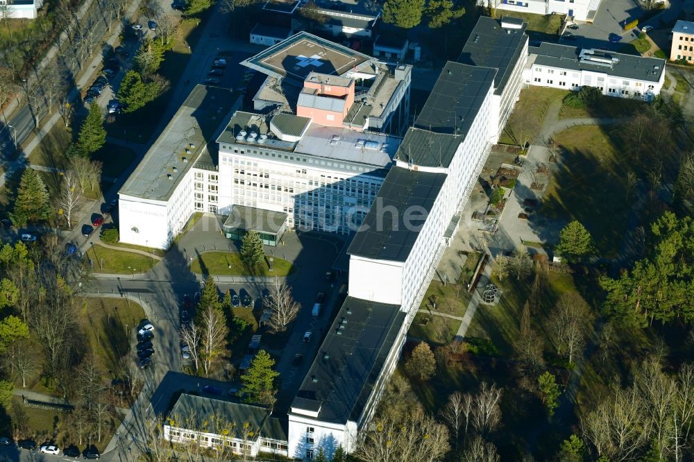 Luftaufnahme Hoyerswerda - Klinikgelände des Krankenhauses Lausitzer Seenland Klinikum in Hoyerswerda im Bundesland Sachsen, Deutschland