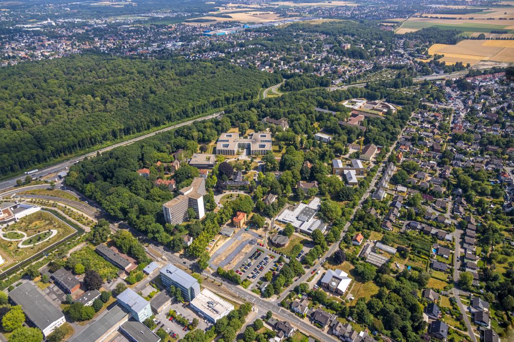 Dortmund aus der Vogelperspektive: Klinikgelände des Krankenhauses LWL - Klinik in Dortmund im Bundesland Nordrhein-Westfalen