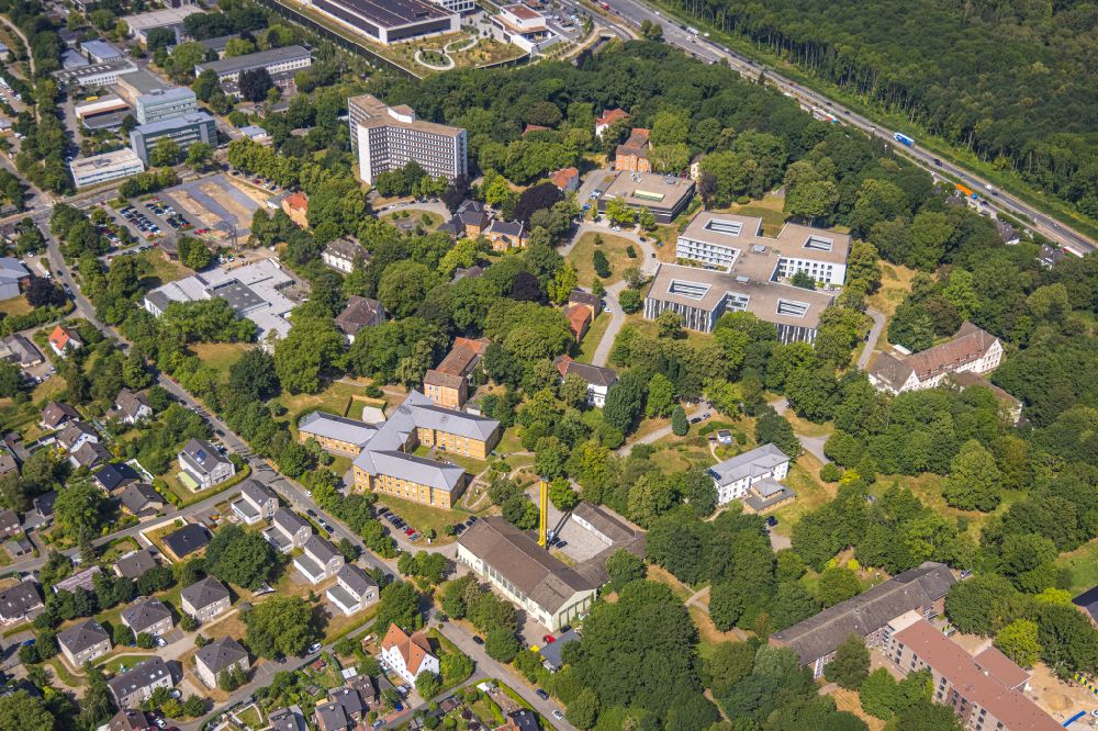 Luftbild Dortmund - Klinikgelände des Krankenhauses LWL - Klinik in Dortmund im Bundesland Nordrhein-Westfalen