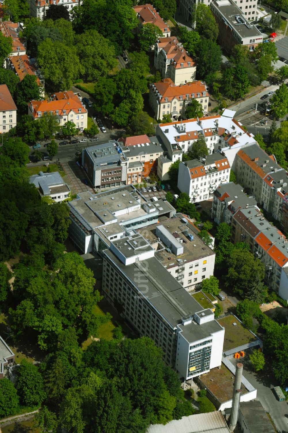 Luftaufnahme Berlin - Klinikgelände des Krankenhauses Maria Heimsuchung Caritas Klinik Pankow in Berlin, Deutschland