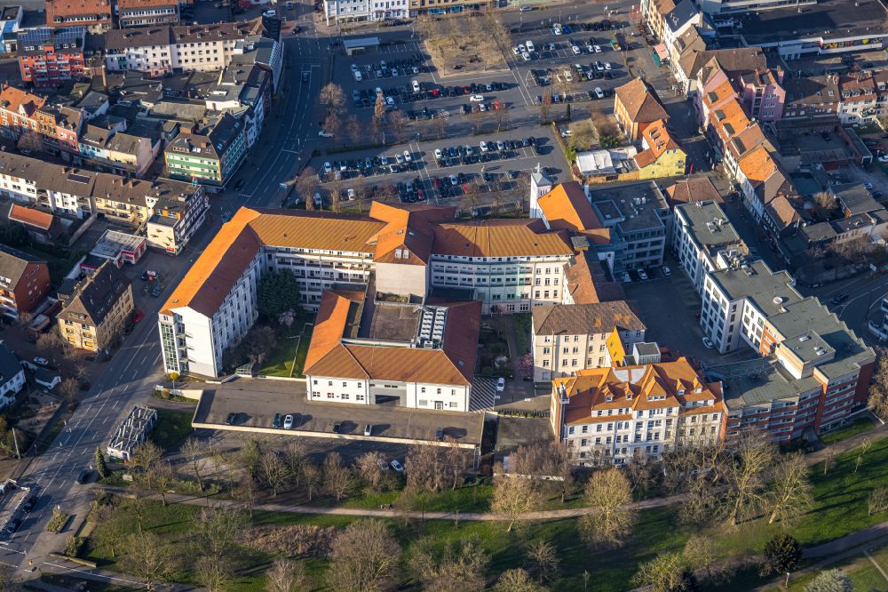 Luftbild Hamm - Klinikgelände des Krankenhauses St. Marien-Hospital Hamm im Innenstadtzentrum in Hamm im Bundesland Nordrhein-Westfalen, Deutschland