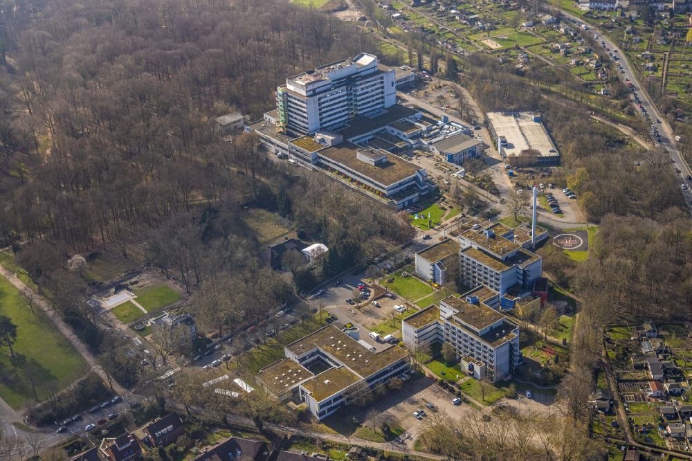 Luftbild Gelsenkirchen - Klinikgelände des Krankenhauses Marienhospital im Ortsteil Ückendorf in Gelsenkirchen im Bundesland Nordrhein-Westfalen, Deutschland