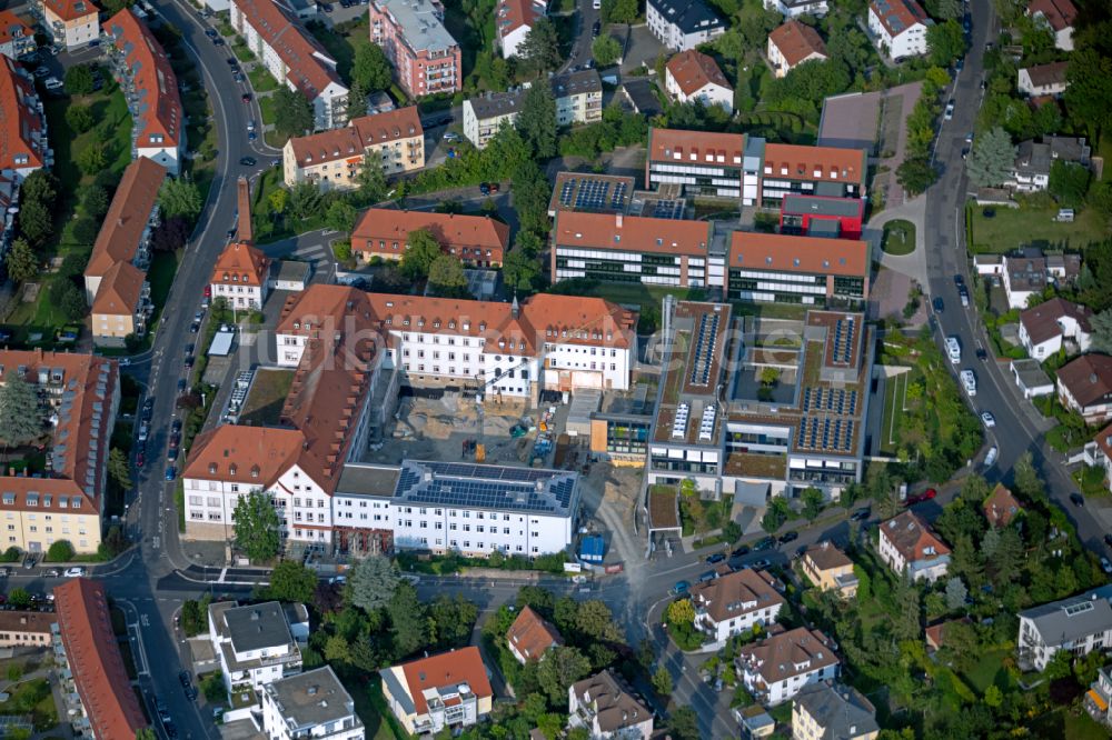 Luftaufnahme Würzburg - Klinikgelände des Krankenhauses Orthopädische Klinik König-Ludwig-Haus Würzburg in Würzburg im Bundesland Bayern, Deutschland