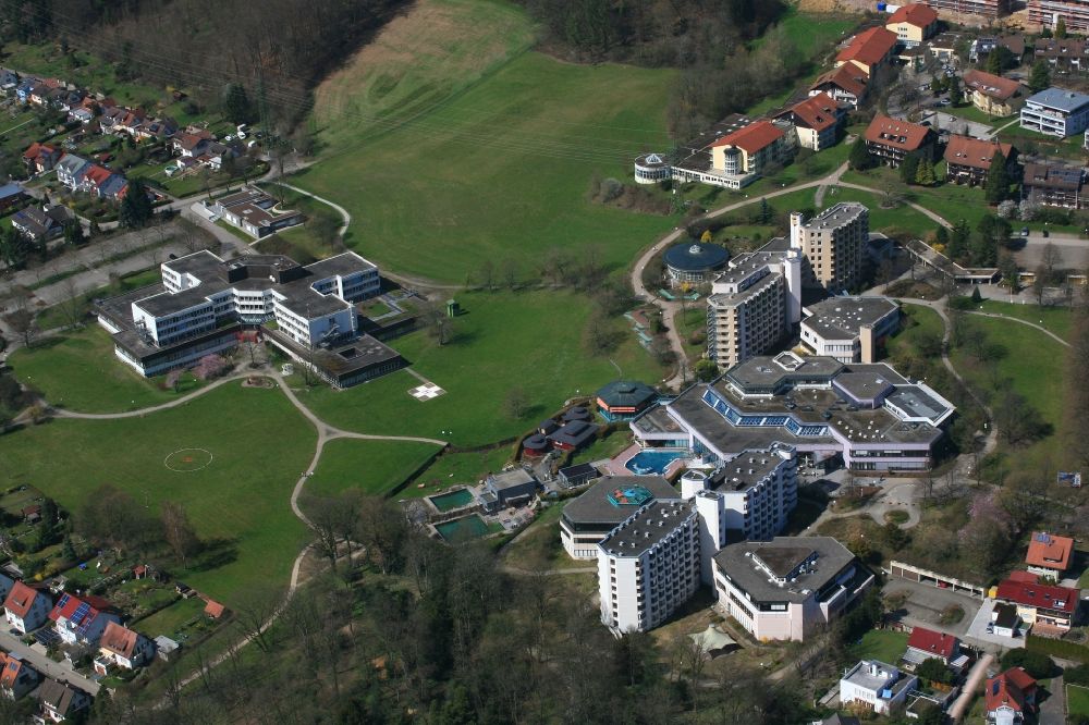 Bad Säckingen von oben - Klinikgelände des Krankenhauses und des RehaKlinikum in Bad Säckingen im Bundesland Baden-Württemberg