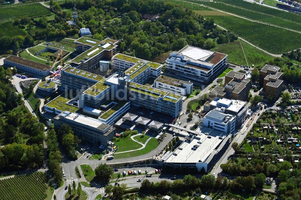 Luftaufnahme Stuttgart - Klinikgelände des Krankenhauses Robert-Bosch-Krankenhaus im Ortsteil Bad Cannstatt in Stuttgart im Bundesland Baden-Württemberg, Deutschland