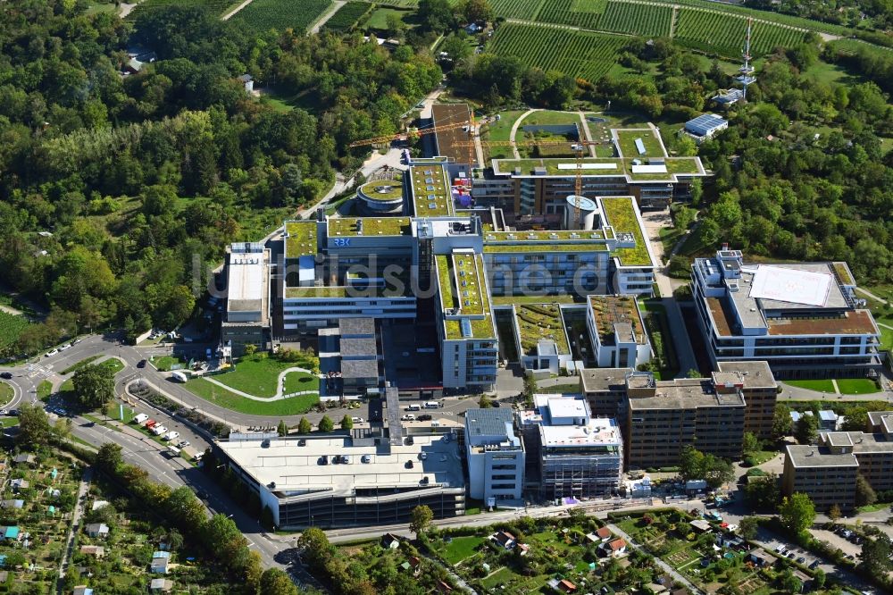 Stuttgart von oben - Klinikgelände des Krankenhauses Robert-Bosch-Krankenhaus im Ortsteil Bad Cannstatt in Stuttgart im Bundesland Baden-Württemberg, Deutschland