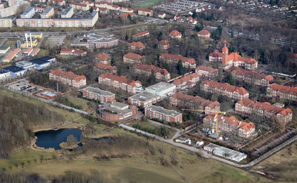 Luftbild Neuruppin - Klinikgelände des Krankenhauses Ruppiner Kliniken in Neuruppin im Bundesland Brandenburg