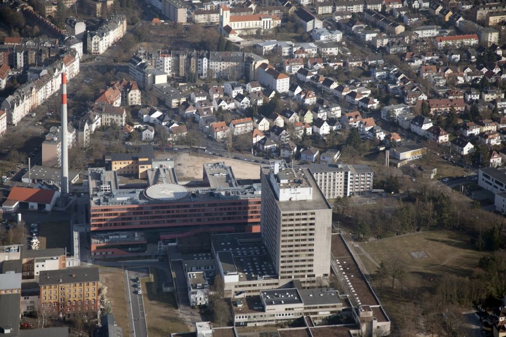 Offenbach am Main aus der Vogelperspektive: Klinikgelände des Krankenhauses Sana-Klinikum in Offenbach am Main im Bundesland Hessen, Deutschland