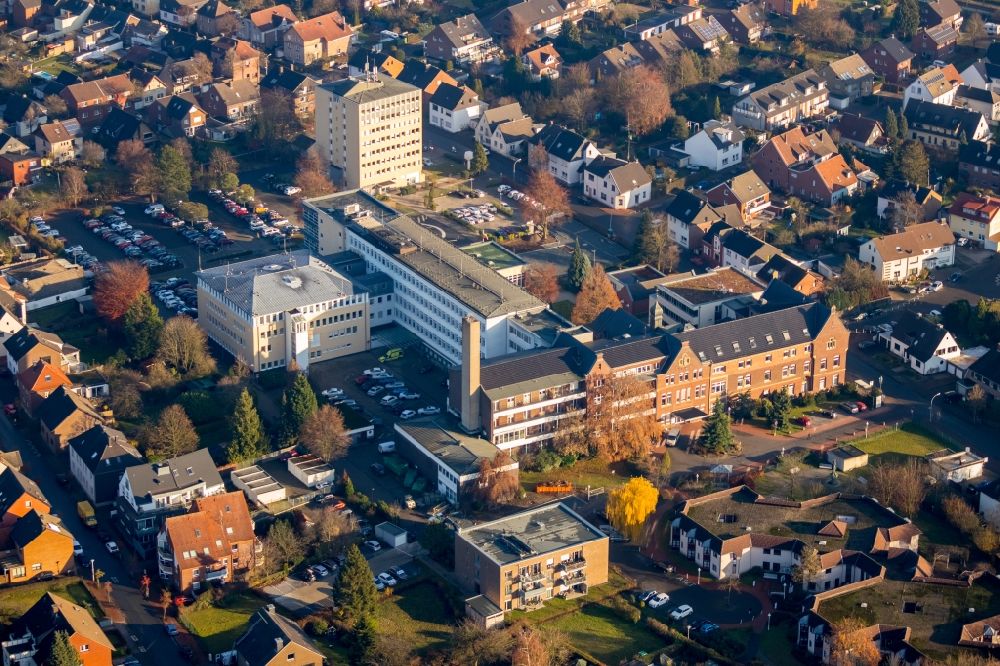 Haltern am See von oben - Klinikgelände des Krankenhauses St. Sixtus- Hospital Haltern in Haltern am See im Bundesland Nordrhein-Westfalen