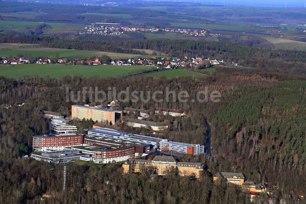 Gera aus der Vogelperspektive: Klinikgelände des Krankenhauses SRH Wald-Klinikum Gera in Gera im Bundesland Thüringen, Deutschland