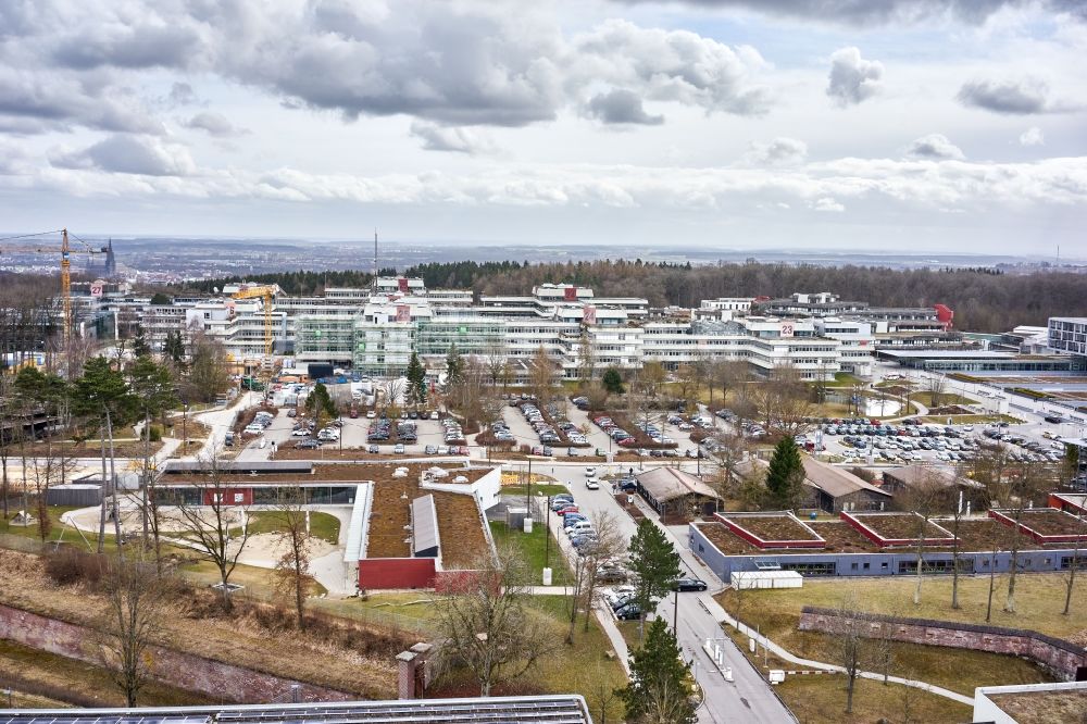 Luftbild Ulm - Klinikgelände des Krankenhauses in Ulm im Bundesland Baden-Württemberg, Deutschland