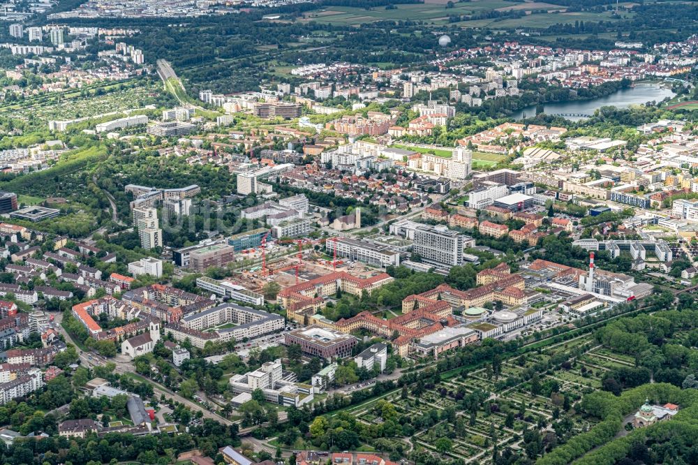 Luftbild Freiburg im Breisgau - Klinikgelände des Krankenhauses Uniklinik in Freiburg im Breisgau im Bundesland Baden-Württemberg, Deutschland