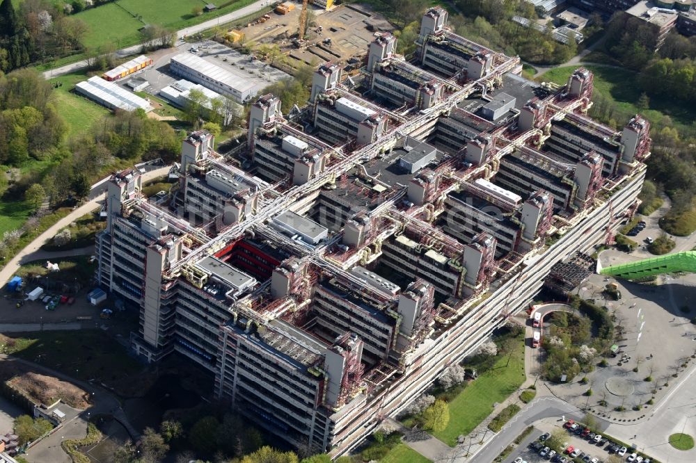 Luftaufnahme Aachen - Klinikgelände des Krankenhauses Universitätsklinikum Aachen in Aachen im Bundesland Nordrhein-Westfalen, Deutschland